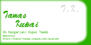 tamas kupai business card