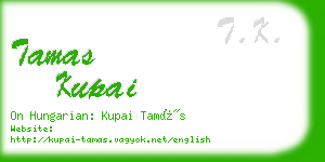 tamas kupai business card